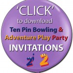 Ten Pin Bowling & Play Party invitations_balloon button